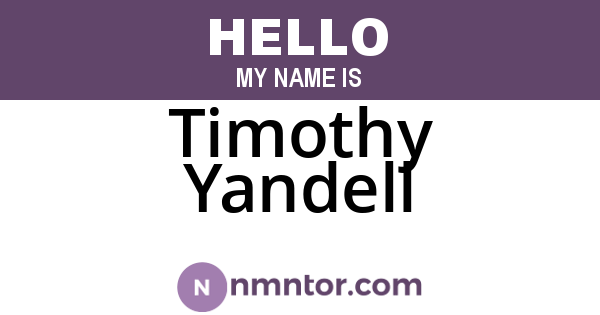 Timothy Yandell