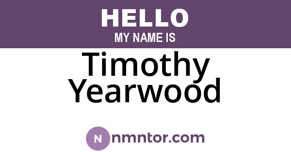 Timothy Yearwood
