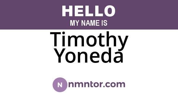 Timothy Yoneda