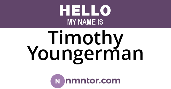Timothy Youngerman