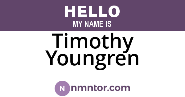 Timothy Youngren
