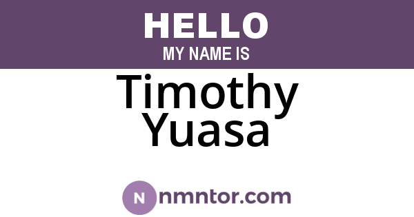 Timothy Yuasa