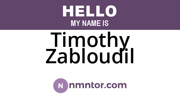 Timothy Zabloudil