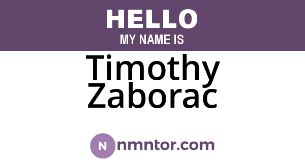 Timothy Zaborac