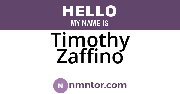 Timothy Zaffino