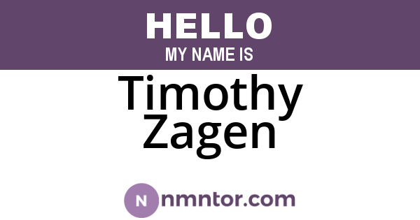 Timothy Zagen