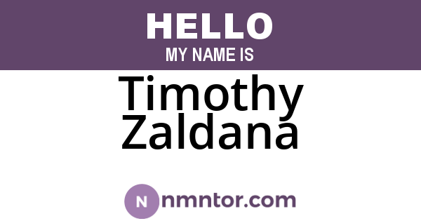 Timothy Zaldana