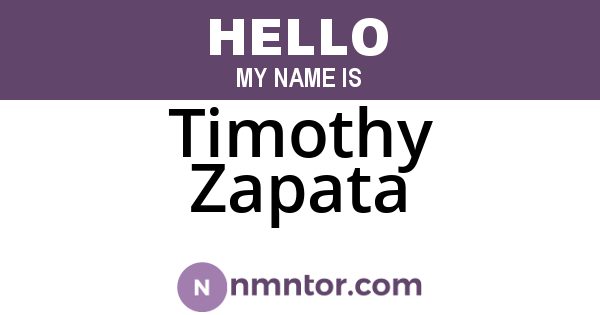 Timothy Zapata