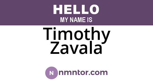 Timothy Zavala