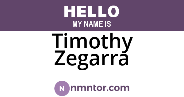 Timothy Zegarra
