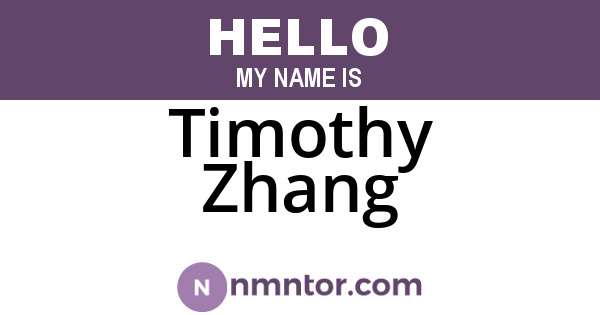 Timothy Zhang