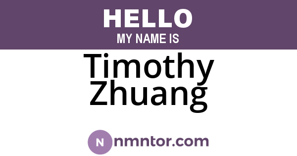 Timothy Zhuang