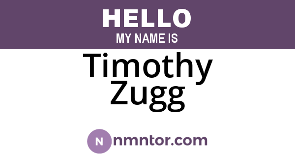 Timothy Zugg