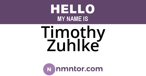 Timothy Zuhlke