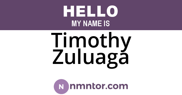 Timothy Zuluaga