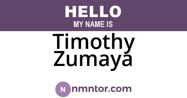 Timothy Zumaya