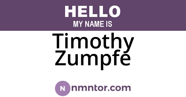 Timothy Zumpfe