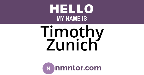 Timothy Zunich