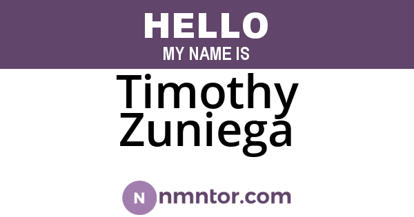 Timothy Zuniega