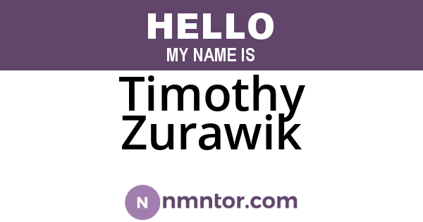 Timothy Zurawik