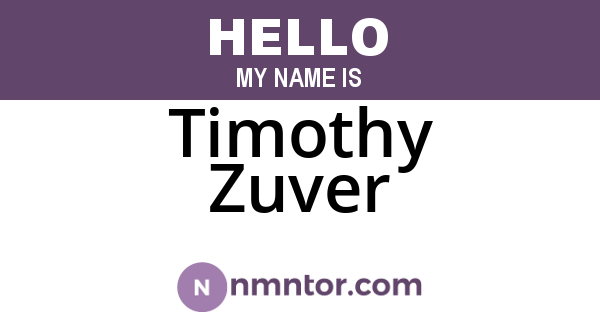 Timothy Zuver