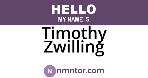 Timothy Zwilling