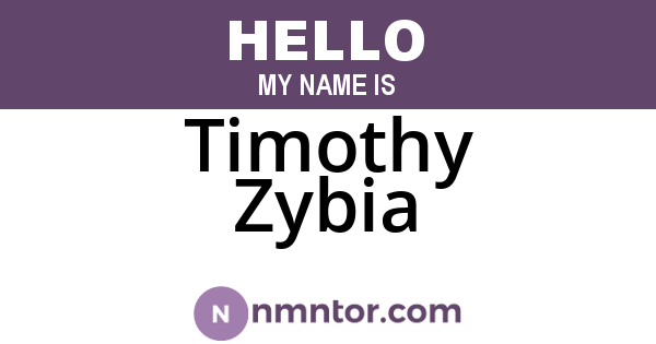 Timothy Zybia