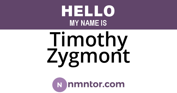 Timothy Zygmont