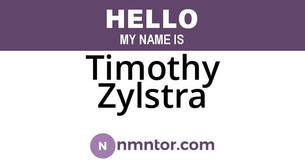 Timothy Zylstra