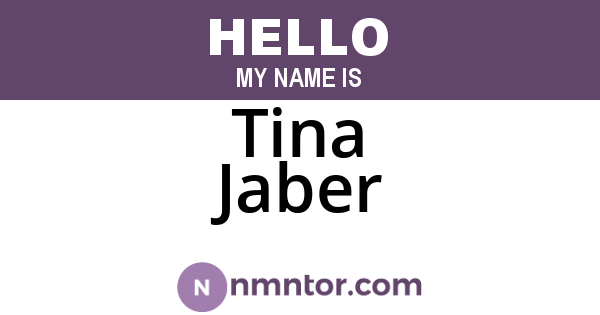 Tina Jaber