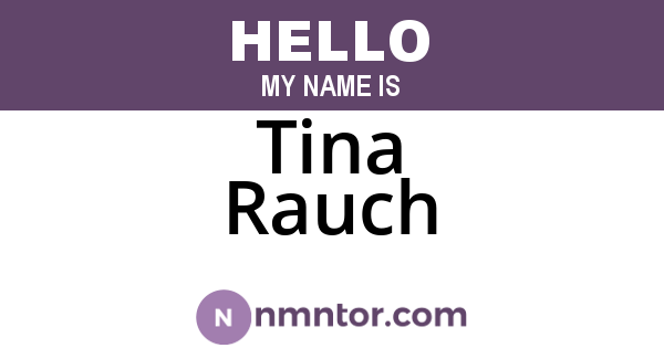 Tina Rauch