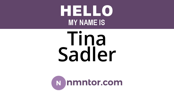 Tina Sadler
