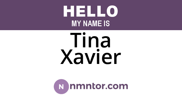 Tina Xavier