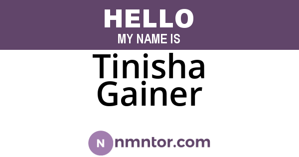 Tinisha Gainer