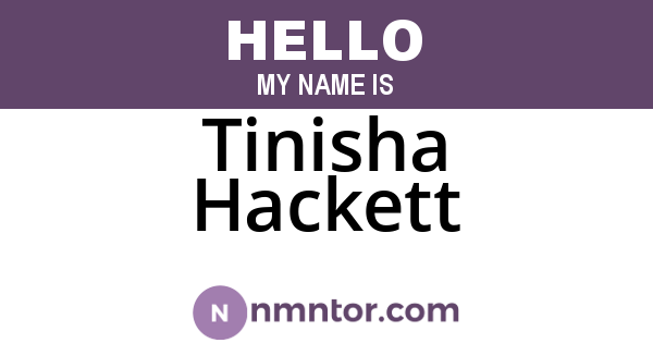 Tinisha Hackett