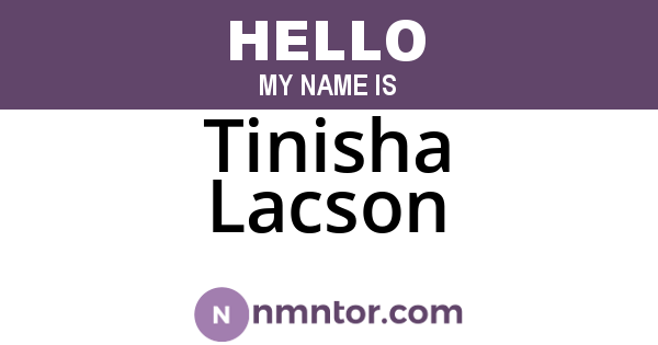 Tinisha Lacson