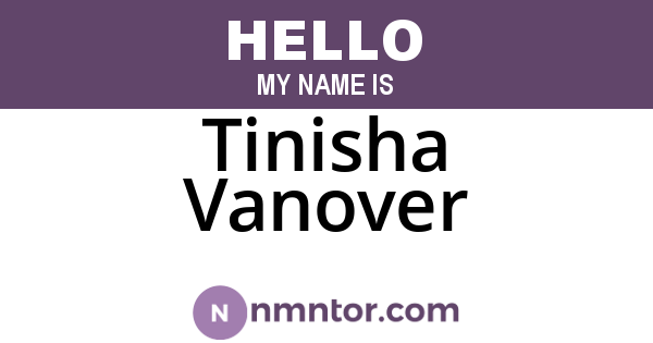 Tinisha Vanover