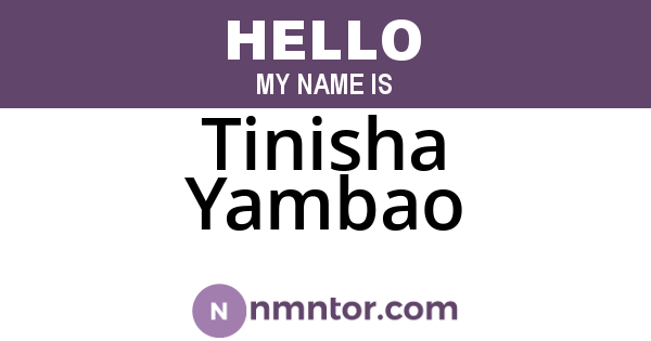 Tinisha Yambao