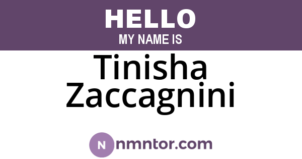 Tinisha Zaccagnini