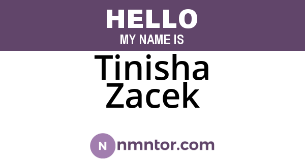 Tinisha Zacek