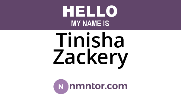 Tinisha Zackery