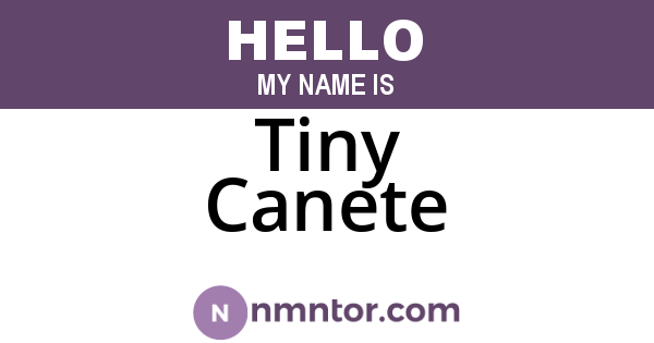 Tiny Canete