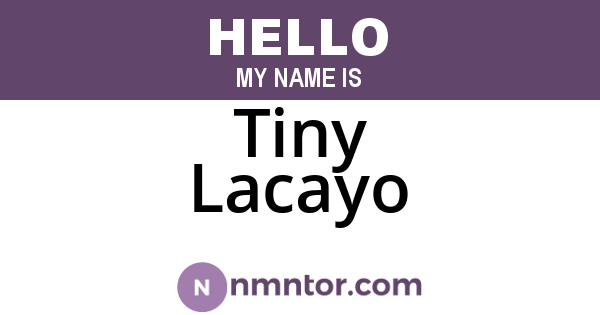 Tiny Lacayo