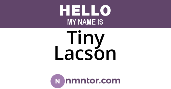 Tiny Lacson