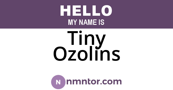 Tiny Ozolins