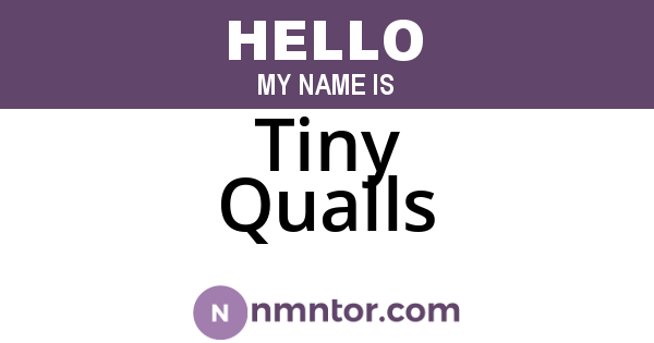 Tiny Qualls