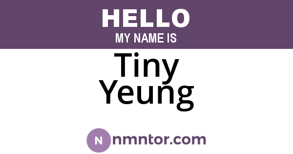 Tiny Yeung