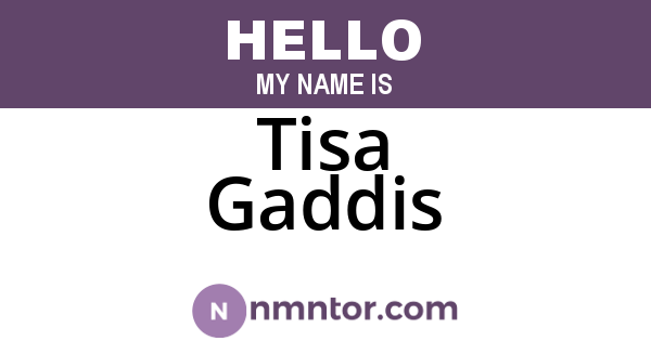 Tisa Gaddis