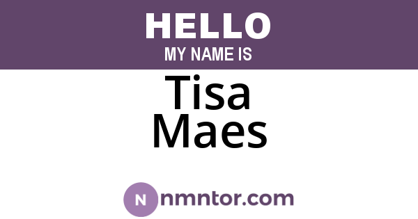 Tisa Maes
