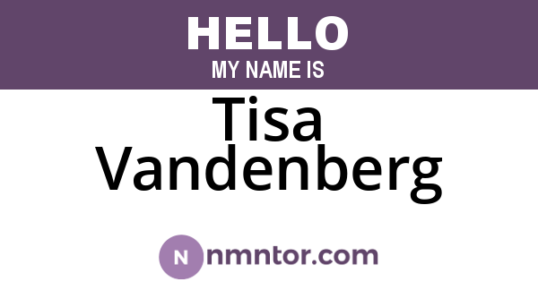 Tisa Vandenberg